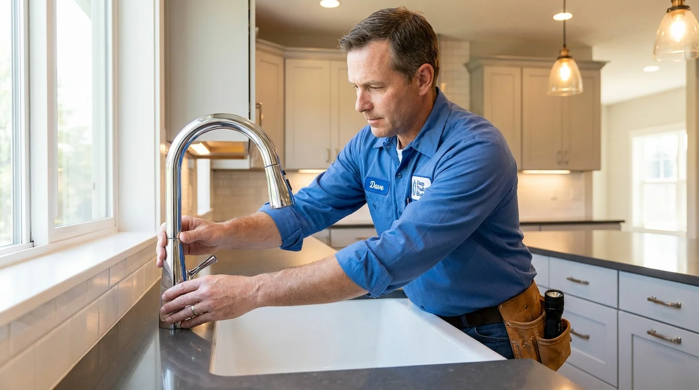 Kitchen faucet installation by Johns Plumbing LLC in Spring Hill